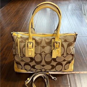 Coach tote with extra crossbody handle